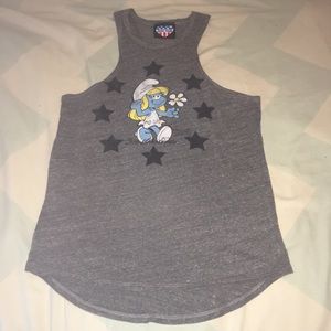 Smurfs Junk Food Muscle Tank High Neck Smurfette